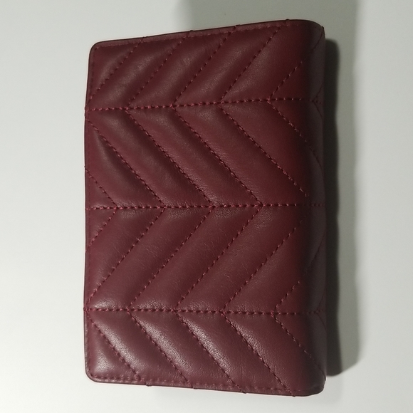 NWT Lauren Ralph Lauren Carrington New Compact Leather Wallet In Red - Picture 9 of 12
